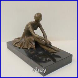 Statue Sculpture Danseuse Charleston Style Art Deco Style Art Nouveau Bronze mas