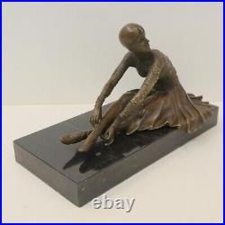 Statue Sculpture Danseuse Charleston Style Art Deco Style Art Nouveau Bronze mas