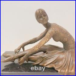 Statue Sculpture Danseuse Charleston Style Art Deco Style Art Nouveau Bronze mas