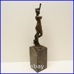 Statue Sculpture Danseuse Nue Sexy Pin-up Style Art Deco Style Art Nouveau Bronz