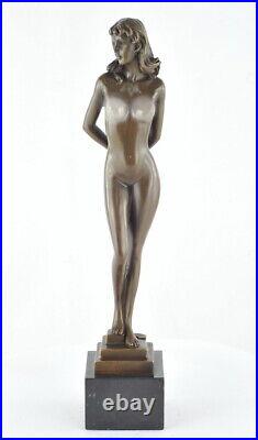 Statue Sculpture Danseuse Nue Sexy Style Art Deco Style Art Nouveau Bronze massi