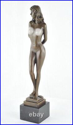 Statue Sculpture Danseuse Nue Sexy Style Art Deco Style Art Nouveau Bronze massi