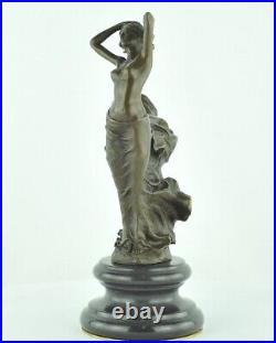 Statue Sculpture Danseuse Nue Sexy Style Art Deco Style Art Nouveau Bronze massi