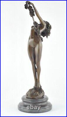 Statue Sculpture Danseuse Nue Sexy Style Art Deco Style Art Nouveau Bronze massi