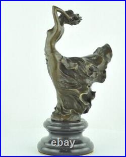 Statue Sculpture Danseuse Nue Sexy Style Art Deco Style Art Nouveau Bronze massi