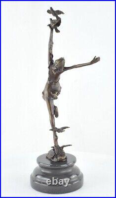 Statue Sculpture Danseuse Nue Sexy Style Art Deco Style Art Nouveau Bronze massi