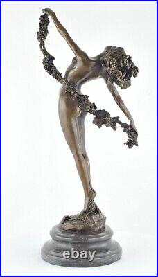 Statue Sculpture Danseuse Nue Sexy Style Art Deco Style Art Nouveau Bronze massi