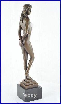 Statue Sculpture Danseuse Nue Sexy Style Art Deco Style Art Nouveau Bronze massi