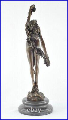 Statue Sculpture Danseuse Nue Sexy Style Art Deco Style Art Nouveau Bronze massi