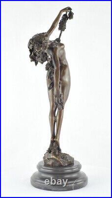 Statue Sculpture Danseuse Nue Sexy Style Art Deco Style Art Nouveau Bronze massi