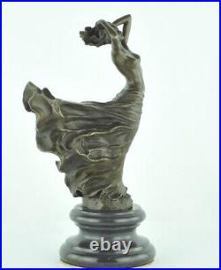 Statue Sculpture Danseuse Nue Sexy Style Art Deco Style Art Nouveau Bronze massi