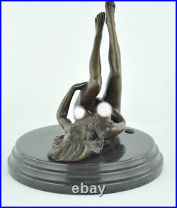 Statue Sculpture Danseuse Sexy Pin-up Style Art Deco Style Art Nouveau Bronze ma