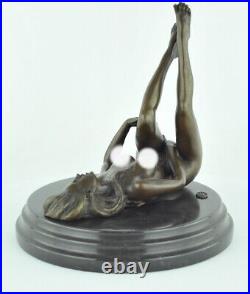 Statue Sculpture Danseuse Sexy Pin-up Style Art Deco Style Art Nouveau Bronze ma