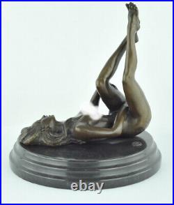 Statue Sculpture Danseuse Sexy Pin-up Style Art Deco Style Art Nouveau Bronze ma