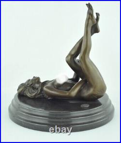 Statue Sculpture Danseuse Sexy Pin-up Style Art Deco Style Art Nouveau Bronze ma