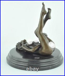 Statue Sculpture Danseuse Sexy Pin-up Style Art Deco Style Art Nouveau Bronze ma