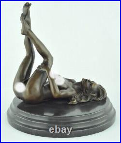 Statue Sculpture Danseuse Sexy Pin-up Style Art Deco Style Art Nouveau Bronze ma