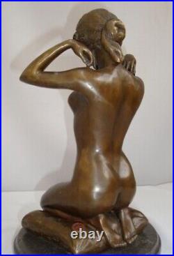 Statue Sculpture Demoiselle Collier Nue Sexy Style Art Deco Style Art Nouveau Br