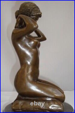 Statue Sculpture Demoiselle Collier Nue Sexy Style Art Deco Style Art Nouveau Br