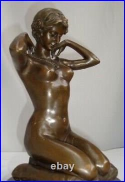 Statue Sculpture Demoiselle Collier Nue Sexy Style Art Deco Style Art Nouveau Br