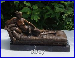 Statue Sculpture Demoiselle Nue Sexy Style Art Deco Style Art Nouveau Bronze mas