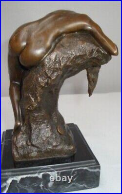 Statue Sculpture Demoiselle Nue Sexy Style Art Deco Style Art Nouveau Bronze mas