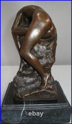 Statue Sculpture Demoiselle Nue Sexy Style Art Deco Style Art Nouveau Bronze mas