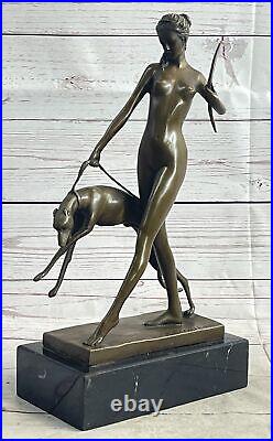 Statue Sculpture Diane Chasseresse Art Déco Style Nouveau Bronze'Lost' Cire