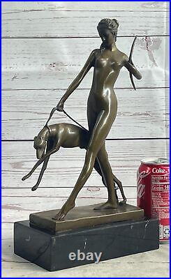 Statue Sculpture Diane Chasseresse Art Déco Style Nouveau Bronze'Lost' Cire