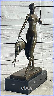 Statue Sculpture Diane Chasseresse Art Déco Style Nouveau Bronze'Lost' Cire