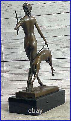 Statue Sculpture Diane Chasseresse Art Déco Style Nouveau Bronze'Lost' Cire