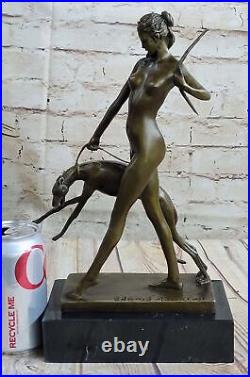 Statue Sculpture Diane Chasseresse Art Déco Style Nouveau Nu Bronze'Lost' Cire