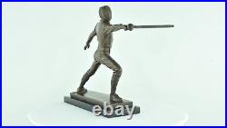 Statue Sculpture Escrime epee Style Art Deco Style Art Nouveau Bronze massif Sig