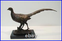 Statue Sculpture Faisan Oiseau Animalier Chasse Style Art Deco Style Art Nouveau