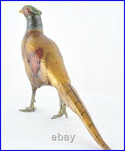 Statue Sculpture Faisan Oiseau Animalier Chasse Style Art Deco Style Art Nouveau
