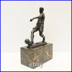 Statue Sculpture Football Style Art Deco Style Art Nouveau Bronze massif Signe