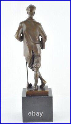 Statue Sculpture Golfeur Golf Style Art Deco Style Art Nouveau Bronze massif Sig