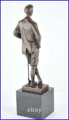 Statue Sculpture Golfeur Golf Style Art Deco Style Art Nouveau Bronze massif Sig