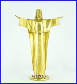 Statue Sculpture Jesus-Christ Style Art Deco Style Art Nouveau Bronze massif