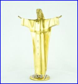 Statue Sculpture Jesus-Christ Style Art Deco Style Art Nouveau Bronze massif