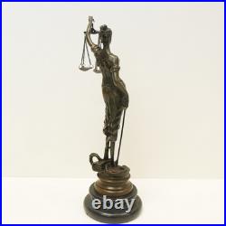 Statue Sculpture La justice Themis Style Art Deco Style Art Nouveau Bronze massi