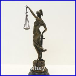 Statue Sculpture La justice Themis Style Art Deco Style Art Nouveau Bronze massi