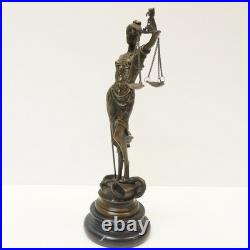 Statue Sculpture La justice Themis Style Art Deco Style Art Nouveau Bronze massi