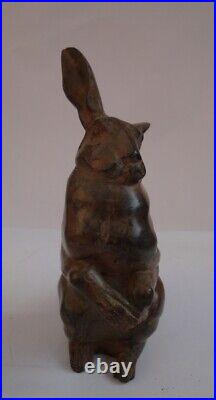 Statue Sculpture Lapin Lievre Animalier Chasse Style Art Deco Style Art Nouveau