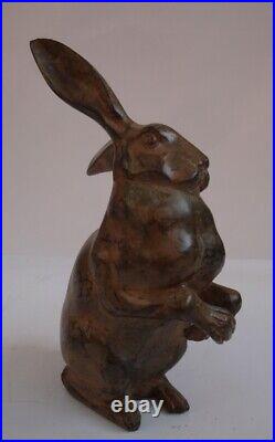 Statue Sculpture Lapin Lievre Animalier Chasse Style Art Deco Style Art Nouveau