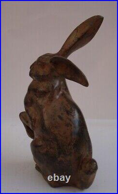 Statue Sculpture Lapin Lievre Animalier Chasse Style Art Deco Style Art Nouveau