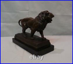 Statue Sculpture Lion Animalier Style Art Deco Style Art Nouveau Bronze massif S