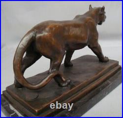 Statue Sculpture Lion Lionne Animalier Style Art Deco Style Art Nouveau Bronze m