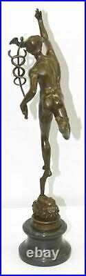 Statue Sculpture Mercury Art Déco Style Art Nouveau Style Bronze Fonte Décor