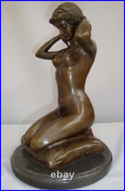 Statue Sculpture Nue Demoiselle Collier Sexy Style Art Deco Style Art Nouveau Br